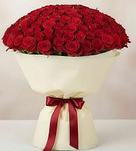 Букет 101 Красная роза Милано в Славске