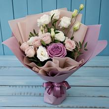 Букет цветов из:  Розы и Лизиантусы #REPLACE_PRED# Славске