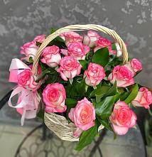Цветочная композиция из Розы в корзине #REPLACE_PRED# Славске