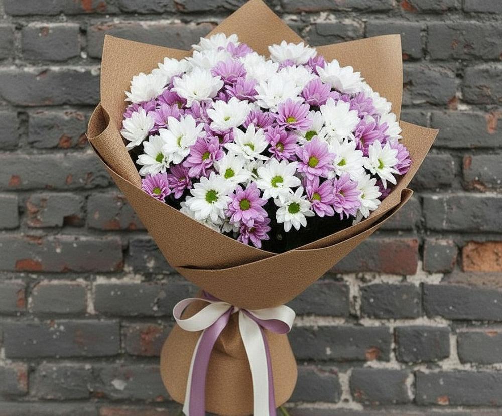 Букет цветов из: Хризантемы в Славске