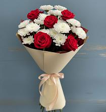 Букет цветов из:  Розы и Хризантемы #REPLACE_PRED# Славске