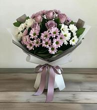 Букет цветов из:  Хризантемы и Розы в Славске