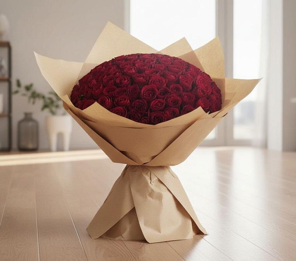 Букет 101 Красная роза в Славске