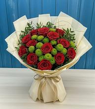 Букет цветов из:  Розы и Хризантемы в Славске