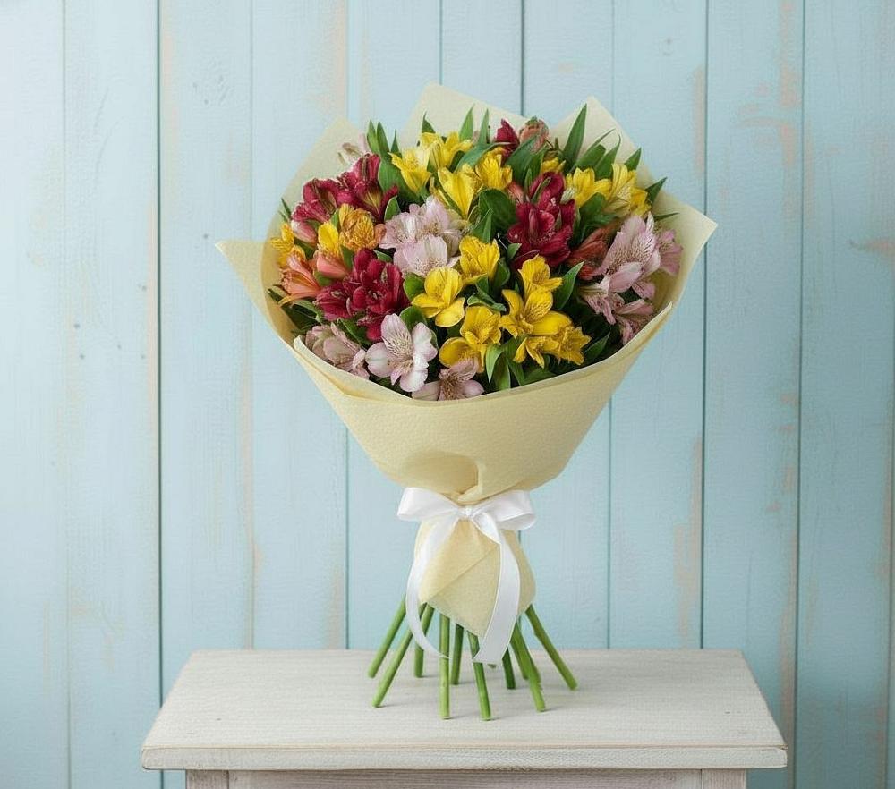 Букет цветов из: Альстромерии в Славске