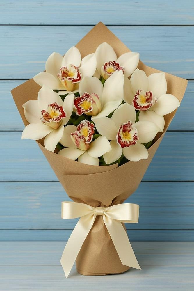 Букет цветов из: Орхидеи и Розы в Славске